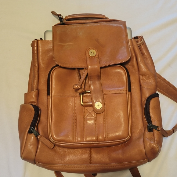 LATICO Leather Products Great Brown Leather Rugged Rucksack Backpack Bag - Picture 13 of 13